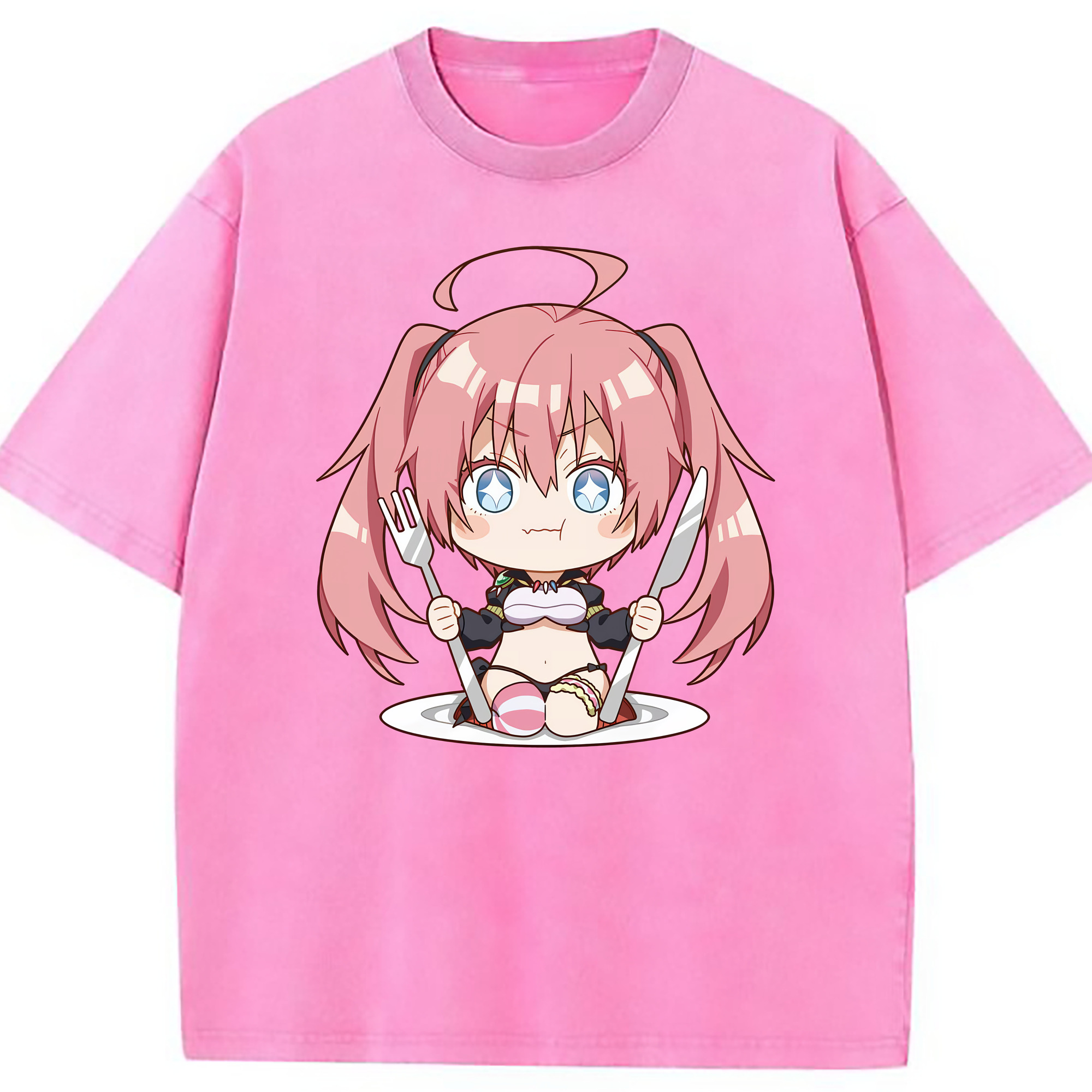 （画像用） 転スラ Regarding Reincarnated to Slime 綿100% ヴィンテージ風 半袖Tシャツ（フロントプリント）